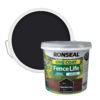Ronseal One Coat Fence Life Paint Tudor Black Oak - 5L