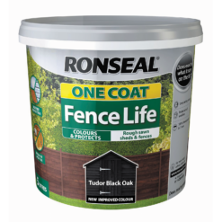 Ronseal One Coat Fence Life Paint Tudor Black Oak - 5L -Best Home Furnishing Store 12804242 2274942087505862