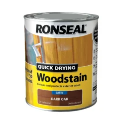 Ronseal Quick Drying Woodstain Dark Oak Satin - 750ml -Best Home Furnishing Store 12804683 1454949525526354