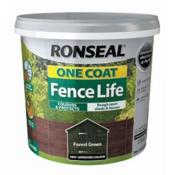Ronseal One Coat Fence Life Paint Forest Green - 5L -Best Home Furnishing Store 12804806 1674942086688356
