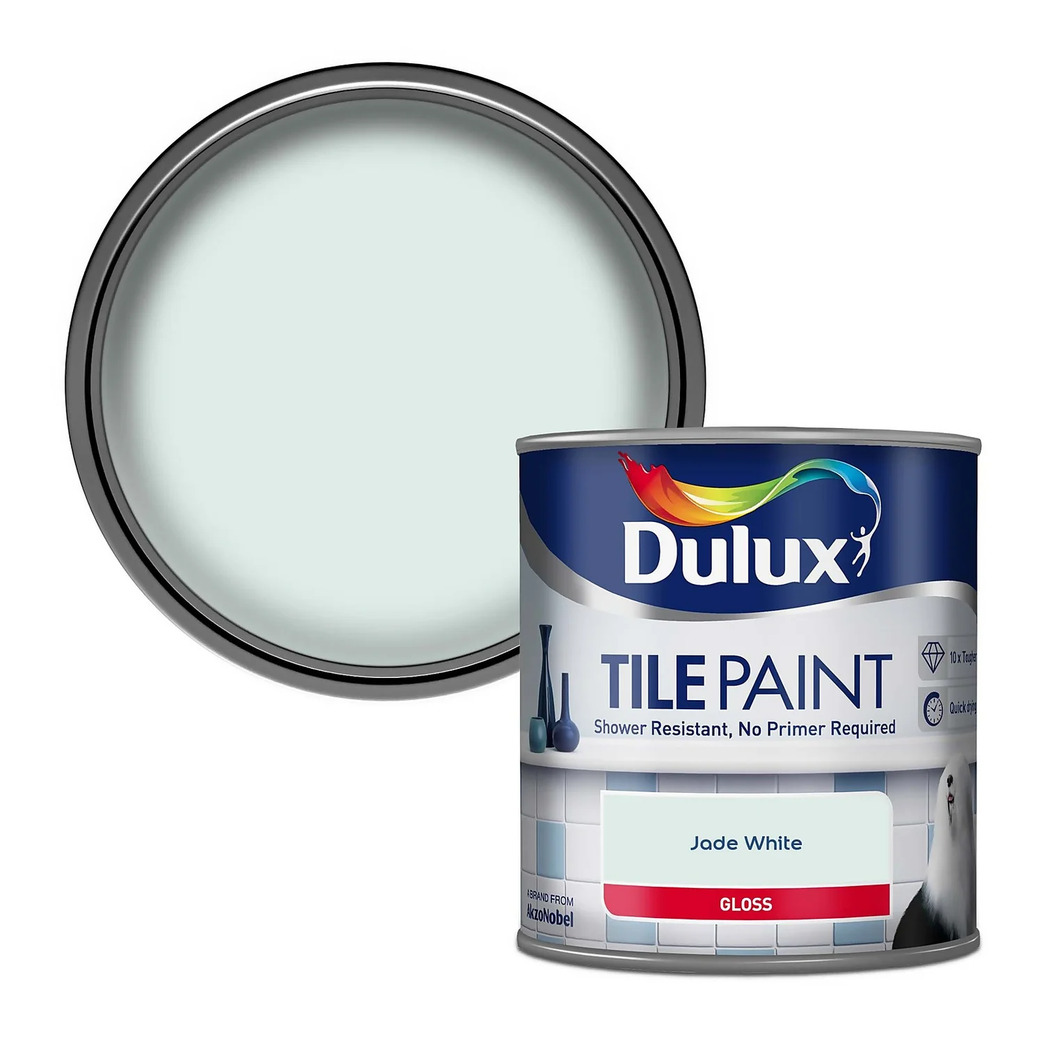 Dulux Jade White - Tile Paint - 600ml 1 Dulux Jade White - Tile Paint - 600ml