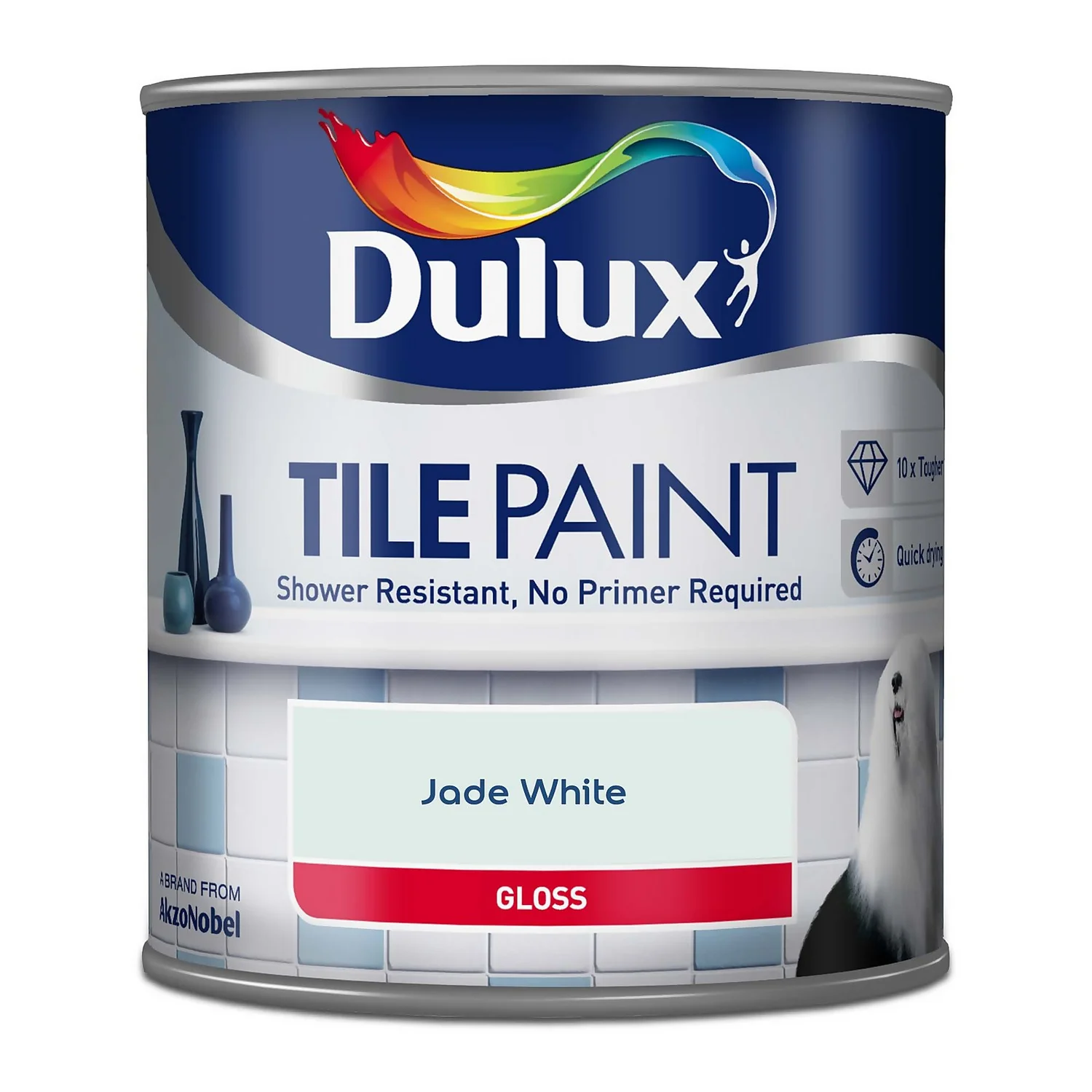 Dulux Jade White - Tile Paint - 600ml 3 Dulux Jade White - Tile Paint - 600ml - Image 3
