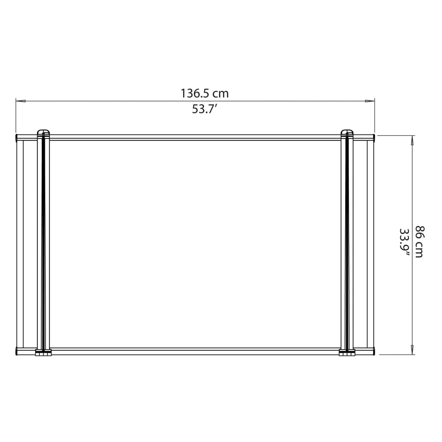 Palram - Canopia Canopy Neo 1350 Grey Twinwall 7 Palram - Canopia Canopy Neo 1350 Grey Twinwall - Image 7