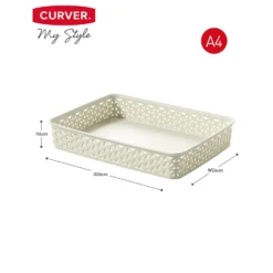Curver My Style A4 Rectangular Plastic Storage Organiser - Vintage White -Best Home Furnishing Store 12807669 1174833168810459