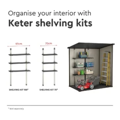 Keter Manor 6 X 4ft Outdoor Garden Pent Storage Shed - Beige/Brown -Best Home Furnishing Store 12808002 1605036177192040