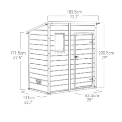 Keter Manor 6 X 4ft Outdoor Garden Pent Storage Shed - Beige/Brown -Best Home Furnishing Store 12808002 2075036177226321