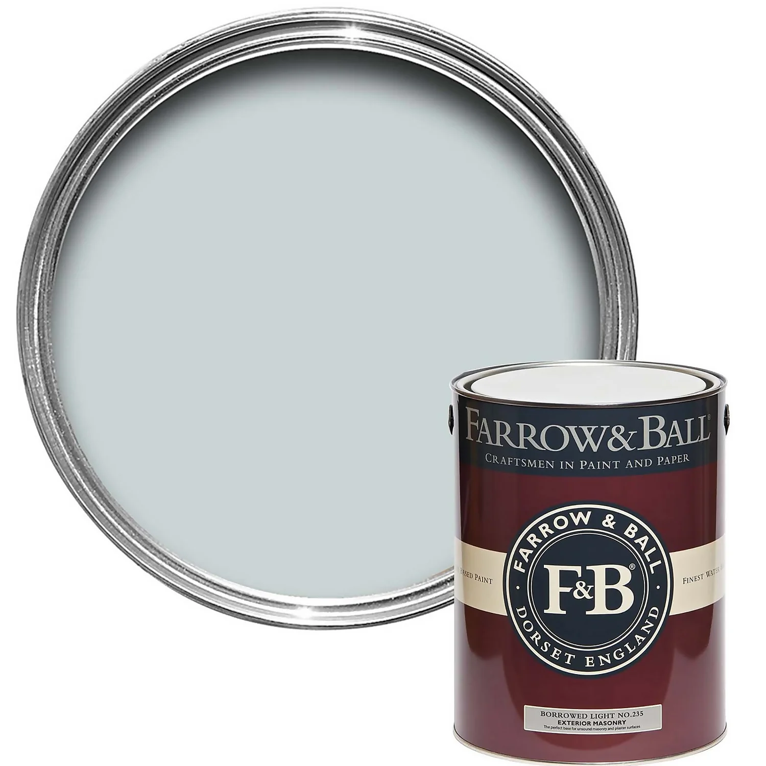 Farrow & Ball Exterior Masonry Paint Borrowed Light - 5L 1 Farrow & Ball Exterior Masonry Paint Borrowed Light - 5L