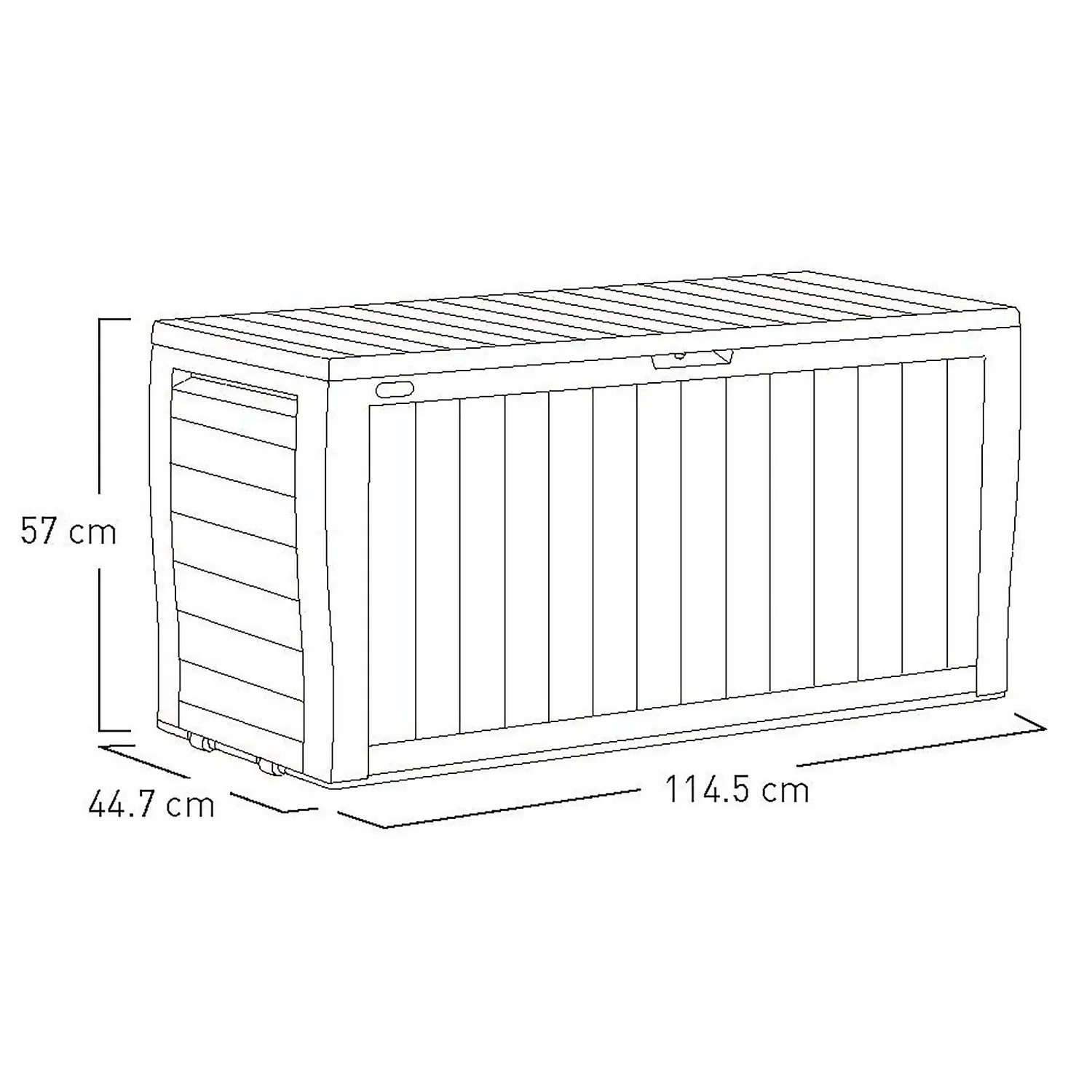 Keter Marvel Plus Outdoor Garden Storage Box 270L - Brown 10 Keter Marvel Plus Outdoor Garden Storage Box 270L - Brown - Image 10