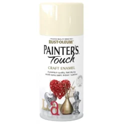 Rust-Oleum Painters Touch - Craft Enamel Spray Paint Heirloom White Gloss - 150ml