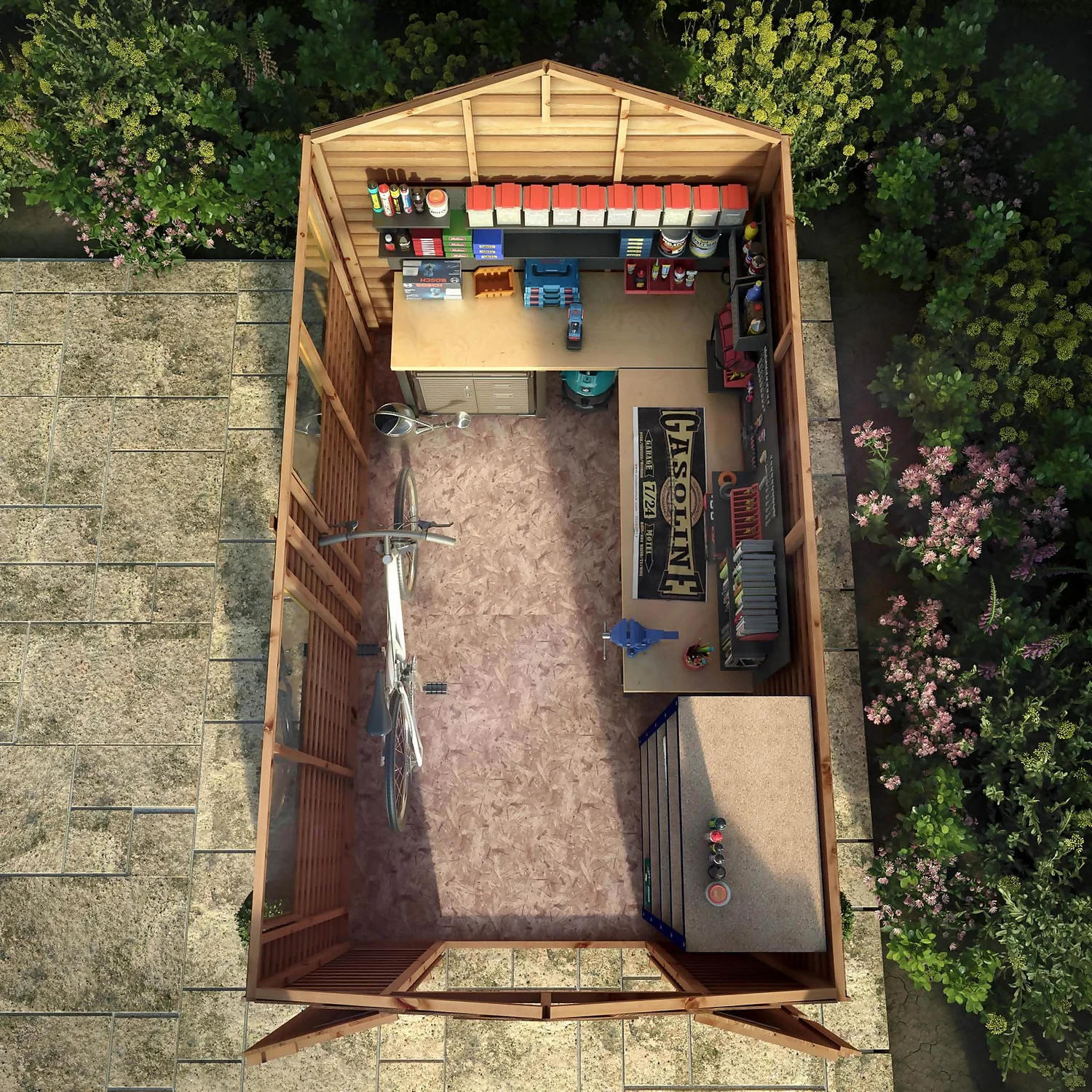 Mercia 10 X 6ft Overlap Double Door Apex Shed 3 Mercia 10 X 6ft Overlap Double Door Apex Shed - Image 3