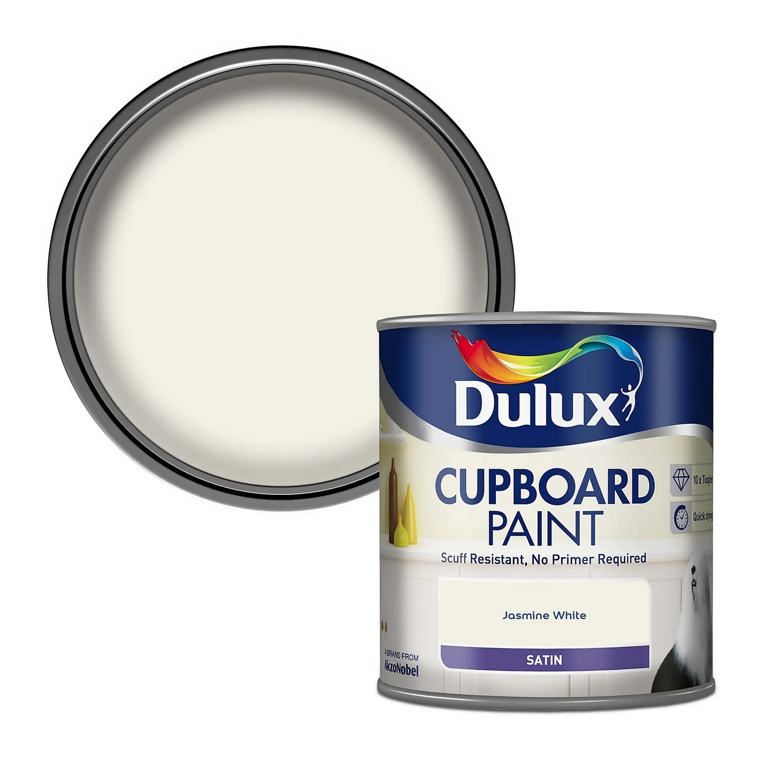 Dulux Realife Cupboard Paint Jasmine White - 600ml 1 Dulux Realife Cupboard Paint Jasmine White - 600ml