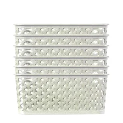 Curver My Style Large Rectangular Plastic Storage Basket - Vintage White - 18L -Best Home Furnishing Store 12809473 1934833219269928