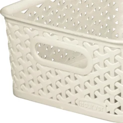 Curver My Style Small Rectangular Plastic Storage Basket - Vintage White - 4L -Best Home Furnishing Store 12809474 1134833220281357
