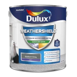 Dulux Weathershield Exterior Quick Dry Satin Paint Gallant Grey - 2.5L -Best Home Furnishing Store 12809483 2044832975334003