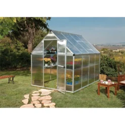 Palram 6 X 8ft Canopia Mythos Greenhouse - Silver -Best Home Furnishing Store 12810591 3224833169604331