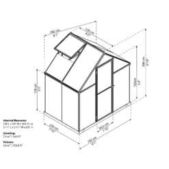 Palram 6 X 4ft Canopia Mythos Greenhouse - Silver -Best Home Furnishing Store 12810598 7854856744944371