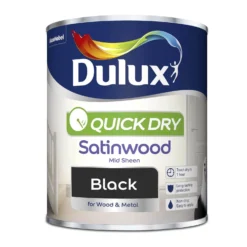 Dulux Quick Dry Satinwood Black - 750ml -Best Home Furnishing Store 12810710 1624833195247098