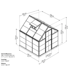 Palram 6 X 6ft Canopia Harmony Greenhouse - Green -Best Home Furnishing Store 12810723 4254832985934641