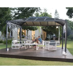 Palram - Canopia Martinique 4300 Garden Gazebo Grey Bronze 6 Palram - Canopia Martinique 4300 Garden Gazebo Grey Bronze -Best Home Furnishing Store 12810742 1664833198869433