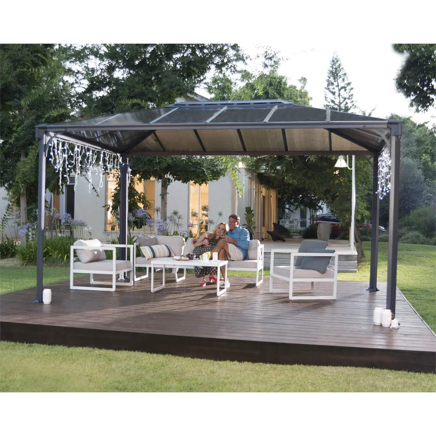 Palram - Canopia Martinique 4300 Garden Gazebo Grey Bronze 3 Palram - Canopia Martinique 4300 Garden Gazebo Grey Bronze - Image 3