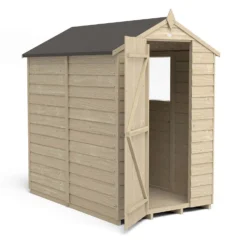 Forest Overlap 6 X 4ft Pressure Treated Apex Shed -Best Home Furnishing Store 12810807 9454833195041445