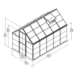 Palram 6 X 10ft Canopia Harmony Greenhouse - Silver -Best Home Furnishing Store 12810851 9944845681741711