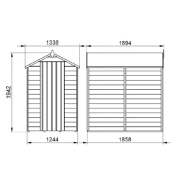 Forest Overlap 6 X 4ft Pressure Treated Apex Shed - No Window -Best Home Furnishing Store 12810887 1174833194481582