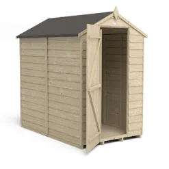 Forest Overlap 6 X 4ft Pressure Treated Apex Shed - No Window -Best Home Furnishing Store 12810887 8474833194391630
