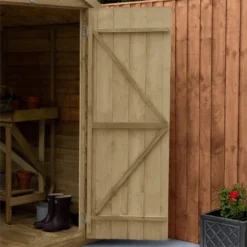 Forest Overlap 6 X 4ft Pressure Treated Apex Shed - No Window -Best Home Furnishing Store 12810887 9874833194714259