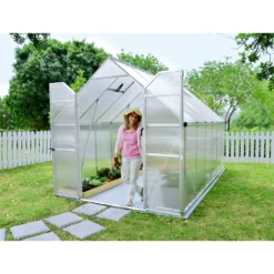 Palram 8 X 12ft Canopia Essence Greenhouse - Silver