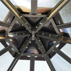 Palram - Canopia Monaco Hexagonal Garden Gazebo Grey -Best Home Furnishing Store 12810973 1244924173025941