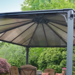 Palram - Canopia Monaco Hexagonal Garden Gazebo Grey -Best Home Furnishing Store 12810973 6544924172961429