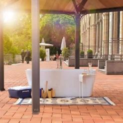 Palram - Canopia Monaco Hexagonal Garden Gazebo Grey -Best Home Furnishing Store 12810973 6594924172899470