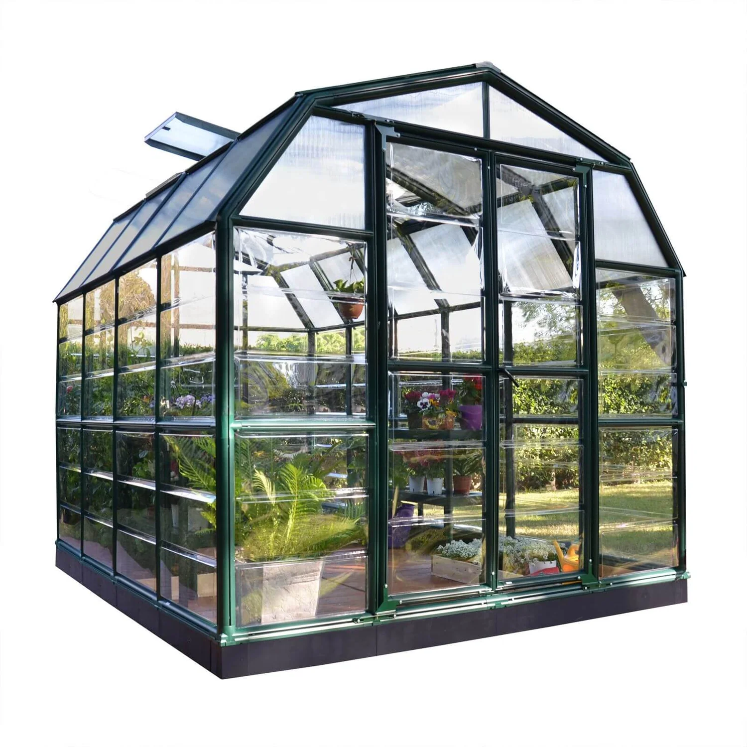 Palram 8 X 8ft Canopia Grand Gardener Greenhouse - Green 1 Palram 8 X 8ft Canopia Grand Gardener Greenhouse - Green