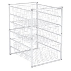 3 Wire Baskets Storage Tower