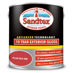 Sandtex® Exterior 10 Year Gloss Paint Pillar Box Red - 2.5L -Best Home Furnishing Store 12813524 1794871813083902
