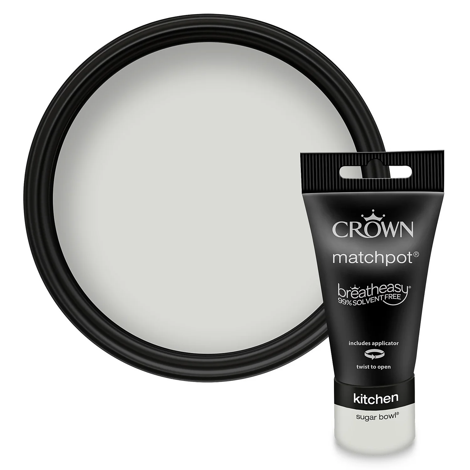 Crown Breatheasy Kitchen Matt Paint Sugar Bowl - Tester 40ml 1 Crown Breatheasy Kitchen Matt Paint Sugar Bowl - Tester 40ml