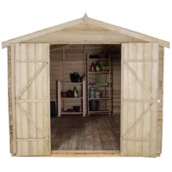 12x8ft Forest Wooden Overlap Pressure Treated Apex Shed -incl. Installation -Best Home Furnishing Store 12815043 1934845697615512