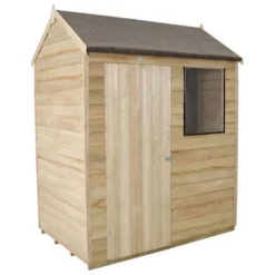 6x4ft Forest Wooden Overlap Pressure Treated Reverse Apex Shed -incl. Installation 11 6x4ft Forest Wooden Overlap Pressure Treated Reverse Apex Shed -incl. Installation -Best Home Furnishing Store 12815051 1414846118446854