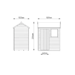 6x4ft Forest Wooden Overlap Pressure Treated Reverse Apex Shed -incl. Installation 17 6x4ft Forest Wooden Overlap Pressure Treated Reverse Apex Shed -incl. Installation -Best Home Furnishing Store 12815051 5034846118602170