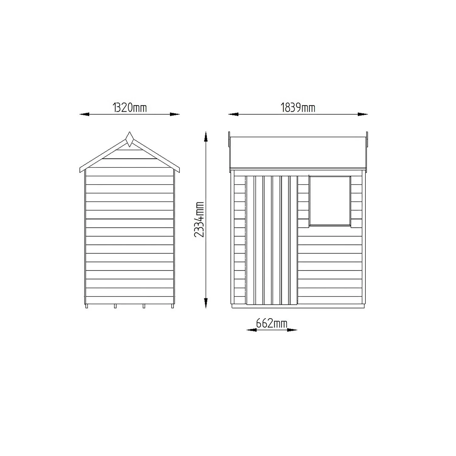 6x4ft Forest Wooden Overlap Pressure Treated Reverse Apex Shed -incl. Installation 9 6x4ft Forest Wooden Overlap Pressure Treated Reverse Apex Shed -incl. Installation - Image 9