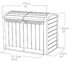 Keter Store It Out Ultra Outdoor Garden Storage Shed - Beige & Brown - 2000L 13 Keter Store It Out Ultra Outdoor Garden Storage Shed - Beige & Brown - 2000L -Best Home Furnishing Store 12815621 9184833203934891
