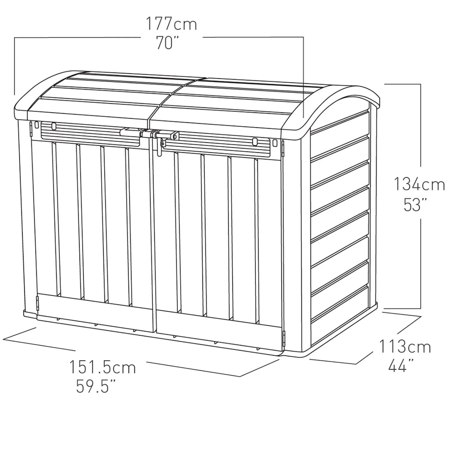 Keter Store It Out Ultra Outdoor Garden Storage Shed - Beige & Brown - 2000L 4 Keter Store It Out Ultra Outdoor Garden Storage Shed - Beige & Brown - 2000L - Image 4