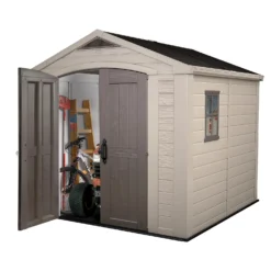 Keter Factor 8 X 8ft Outdoor Garden Apex Storage Shed - Beige/Brown -Best Home Furnishing Store 12817716 1904864829004177