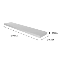 Floating Shelf - White Matt -1200 X 240 X 38mm -Best Home Furnishing Store 12817720 1554976219298882