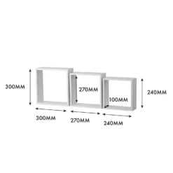 3 Wall Cubes - Matt White -Best Home Furnishing Store 12817822 1884976219094987