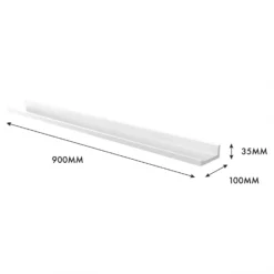 Flexi Storage Decorative Shelving Photo Shelf - White Matt - 900x35x100mm -Best Home Furnishing Store 12817971 5514991763960201