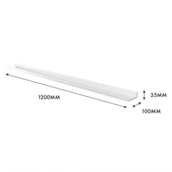Flexi Storage Decorative Shelving Photo Shelf - White Matt - 1200x35x100mm -Best Home Furnishing Store 12817978 7674976461973001