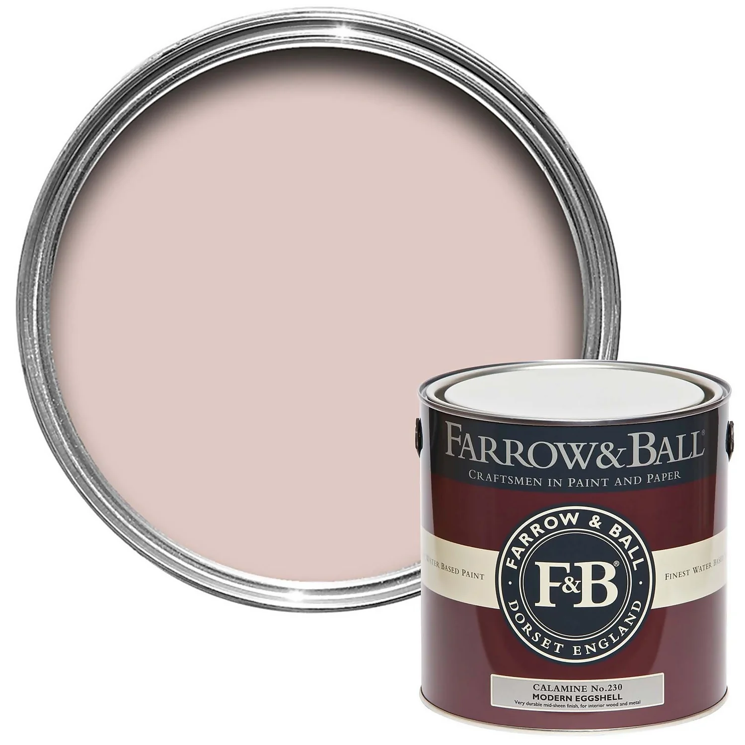 Farrow & Ball Modern Eggshell Paint Calamine - 2.5L 1 Farrow & Ball Modern Eggshell Paint Calamine - 2.5L