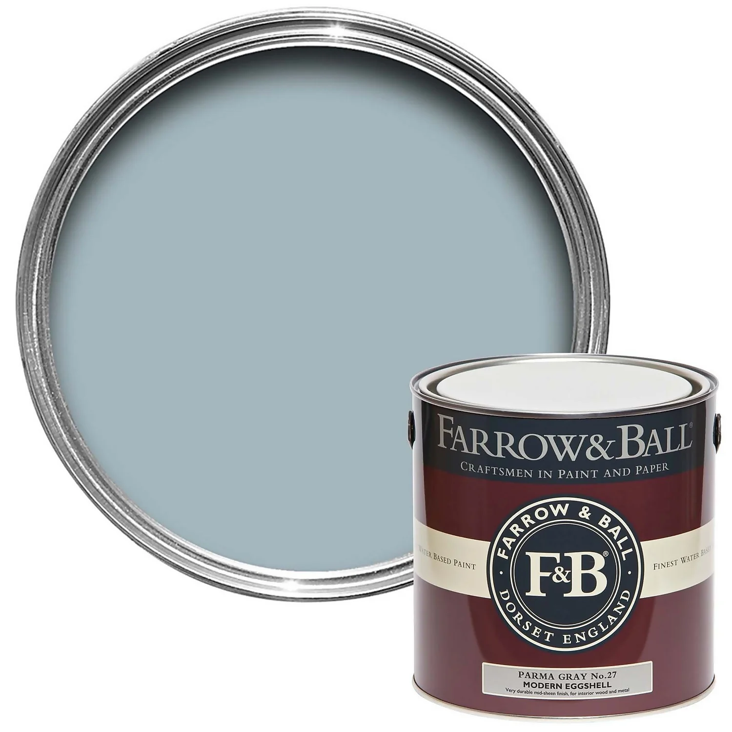 Farrow & Ball Modern Eggshell Parma Gray - 2.5L 1 Farrow & Ball Modern Eggshell Parma Gray - 2.5L